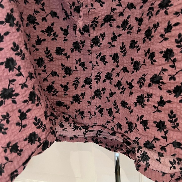 Madewell Women’s Cropped Top Purple Floral 100% Cotton Size XXL - Picture 9 of 12